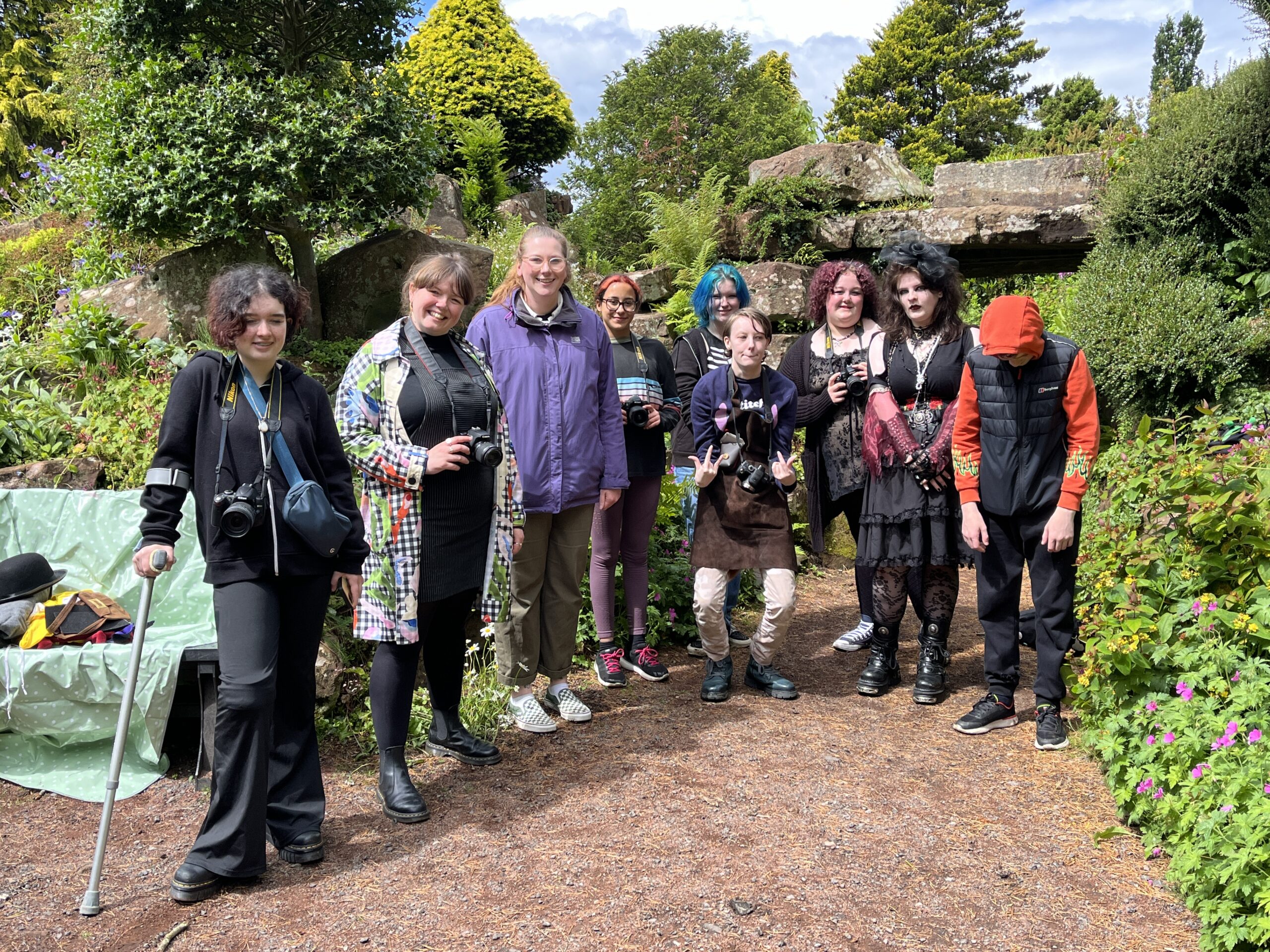 Some of those involved in The Willows new mural